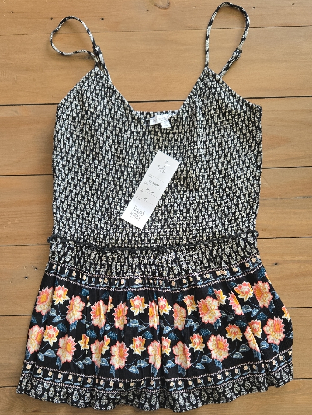Smocked Patterned Tank